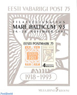 Estonia 1993 Mare Balticum S/s, Mint NH, Stamps On Stamps - Briefmarken Auf Briefmarken