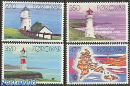 Faroe Islands 1985 Lighthouses 4v, Mint NH, Various - Lighthouses & Safety At Sea - Maps - Lighthouses