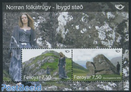 Faroe Islands 2008 Nordic, Mythology S/s, Mint NH, History - Europa Hang-on Issues - Art - Fairytales - Idées Européennes