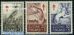 Finland 1962 Anti Tuberculosis, Animals 3v, Mint NH, Health - Nature - Anti Tuberculosis - Animals (others & Mixed) - .. - Unused Stamps