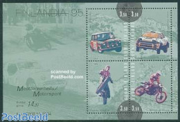 Finland 1995 Finlandia S/s, Mint NH, Sport - Transport - Autosports - Sport (other And Mixed) - Automobiles - Motorcyc.. - Unused Stamps