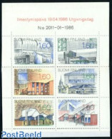 Finland 1986 Architecture 6v In Booklet, Mint NH, Stamp Booklets - Art - Modern Architecture - Ongebruikt