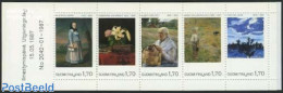 Finland 1987 Paintings 5v In Booklet, Mint NH, Stamp Booklets - Art - Paintings - Unused Stamps
