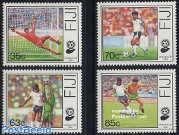 Fiji 1989 World Cup Football Italy 4v, Mint NH, Sport - Football - Andere & Zonder Classificatie