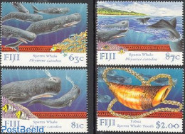 Fiji 1998 Sperm Whale 4v, Mint NH, Nature - Sea Mammals - Sonstige & Ohne Zuordnung