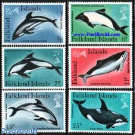 Falkland Islands 1980 Dolphins 6v, Mint NH, Nature - Sea Mammals - Other & Unclassified