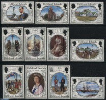 Falkland Islands 1983 Falklands History 11v, Mint NH, History - Transport - Various - History - Ships And Boats - Unif.. - Schiffe