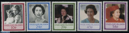 Falkland Islands 1986 Elizabeth II Birthday 5v, Mint NH, History - Kings & Queens (Royalty) - Case Reali