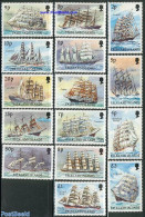 Falkland Islands 1989 Ships 15v (no Year On Stamps), Mint NH, Transport - Ships And Boats - Barche