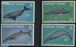 Falkland Islands 1989 Whales 4v, Mint NH, Nature - Sea Mammals - Other & Unclassified