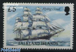 Falkland Islands 1990 Definitive, Ship 1v, Mint NH, Transport - Ships And Boats - Boten