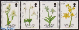 Falkland Islands 1991 Orchids 4v, Mint NH, Nature - Flowers & Plants - Orchids - Andere & Zonder Classificatie