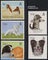 Falkland Islands 1993 Domestic Animals 5v, Mint NH, Nature - Animals (others & Mixed) - Cats - Cattle - Dogs - Horses - Other & Unclassified