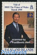 Falkland Islands 1999 Charles Visit 1v, Mint NH, History - Kings & Queens (Royalty) - Royalties, Royals