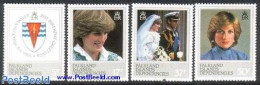 South Georgia / Falklands Dep. 1982 Diana Birthday 4v, Mint NH, History - Charles & Diana - Coat Of Arms - Kings & Que.. - Case Reali
