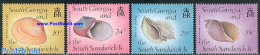 South Georgia / Falklands Dep. 1988 Shells 4v, Mint NH, Nature - Shells & Crustaceans - Maritiem Leven