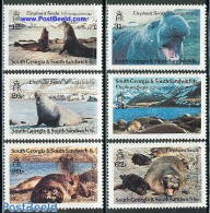 South Georgia / Falklands Dep. 1991 Sea Elephant 6v, Mint NH, Nature - Sea Mammals - Sonstige & Ohne Zuordnung