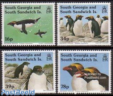 South Georgia / Falklands Dep. 1993 Macaroni Penguin 4v, Mint NH, Nature - Birds - Penguins - Andere & Zonder Classificatie