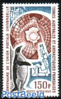 French Antarctic Territory 1974 U.P.U. Centenary 1v, Mint NH, Nature - Various - Birds - Penguins - U.P.U. - Maps - Unused Stamps