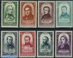 France 1948 Famous Persons 8v, Mint NH, History - Religion - Politicians - Religion - Art - Authors - Unused Stamps