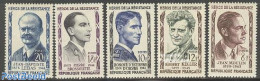 France 1957 Heroes Of Resistance 5v, Mint NH, History - World War II - Unused Stamps
