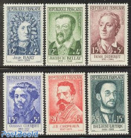 France 1958 Famous Persons 6v, Mint NH, Art - Authors - Henri De Toulouse-Lautrec - Sculpture - Self Portraits - Unused Stamps
