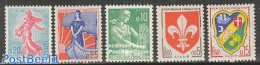 France 1960 Definitives 5v, Mint NH, History - Transport - Coat Of Arms - Ships And Boats - Ungebraucht