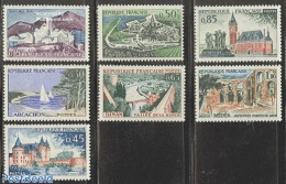 France 1961 Tourism 7v, Mint NH, Religion - Churches, Temples, Mosques, Synagogues - Art - Bridges And Tunnels - Castl.. - Nuevos
