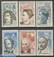 France 1962 Famous Persons 6v, Mint NH, Health - Performance Art - Science - Health - Music - Education - Physicians -.. - Ongebruikt
