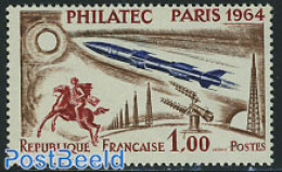 France 1964 Philatec Exposition 1v, Mint NH, Nature - Science - Transport - Horses - Telecommunication - Post - Space .. - Ongebruikt