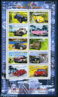 France 2000 Automobiles 10v M/s, Mint NH, Transport - Automobiles - Unused Stamps