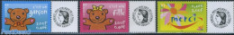France 2001 Greeting Stamps With Personal Tabs 3v (tabs May Vary), Mint NH, Various - Greetings & Wishing Stamps - Nuevos