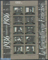 France 1986 50 Years Film Archives 10v M/s, Mint NH, Performance Art - Film - Unused Stamps