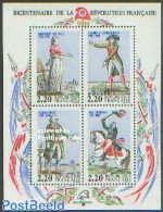 France 1989 Revolution Personalities S/s, Mint NH, History - Nature - Various - History - Horses - Uniforms - Unused Stamps