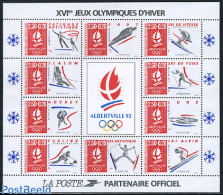 France 1992 Olympic Winter Games S/s, Mint NH, Sport - Olympic Winter Games - Skiing - Neufs