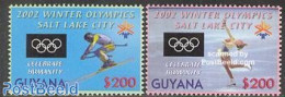 Guyana 2002 Salt Lake City 2v, Mint NH, Sport - Olympic Winter Games - Skating - Skiing - Ski