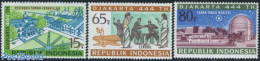Indonesia 1971 444th Anniversary Jakarta 3v, Mint NH, Performance Art - Science - Transport - Theatre - Astronomy - Sh.. - Theatre
