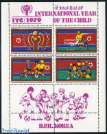 Korea, North 1979 Int. Year Of The Child, Football 3v M/s, Mint NH, Sport - Various - Football - Year Of The Child 1979 - Corée Du Nord