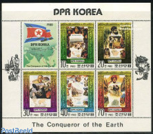 Korea, North 1980 Explorers 5v M/s, Mint NH, History - Nature - Transport - Various - Explorers - Camels - Ships And B.. - Esploratori