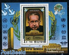 Korea, North 1980 Dag Hammarskjold S/s, Mint NH, History - Nobel Prize Winners - United Nations - Prix Nobel