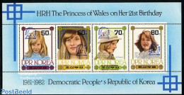 Korea, North 1982 Birth Of Prince S/s (blue Overprints), Mint NH, History - Charles & Diana - Kings & Queens (Royalty) - Familles Royales