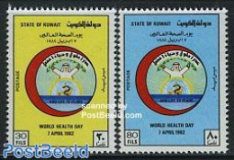 Kuwait 1982 World Health Day 2v, Mint NH, Health - Health - Red Cross - Croix-Rouge