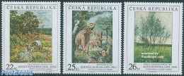 Czech Republic 2005 Paintings 3v, Mint NH, Nature - Elephants - Horses - Snakes - Trees & Forests - Art - Paintings - Other & Unclassified
