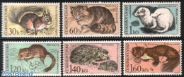 Czechoslovkia 1967 Animals 6v, Mint NH, Nature - Animals (others & Mixed) - Cats - Hedgehog - Autres & Non Classés