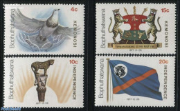 Bophuthatswana 1977 Independence Day 4v, Mint NH, History - Nature - Coat Of Arms - Flags - Birds - Pigeons - Sonstige & Ohne Zuordnung