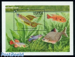 Uganda 1991 Fish S/s, Aphyosemion Striatum, Mint NH, Nature - Fish - Vissen