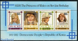 Korea, North 1982 Birth Of William 4v M/s (gold Overprints), Mint NH, History - Charles & Diana - Kings & Queens (Roya.. - Familles Royales