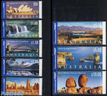 Australia 2000 Landscapes, Tourism 8v, Mint NH, Nature - Water, Dams & Falls - Art - Bridges And Tunnels - Modern Arch.. - Ongebruikt