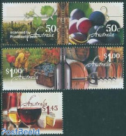 Australia 2005 Wine 5v (1v+2x[:]), Mint NH, Nature - Fruit - Wine & Winery - Ongebruikt