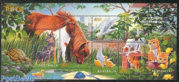 Australia 1996 Pets S/s, Mint NH, Nature - Animals (others & Mixed) - Birds - Cats - Dogs - Horses - Turtles - Ongebruikt